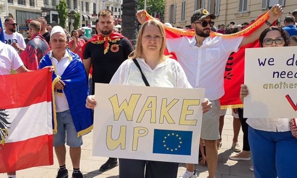 Protesta në Vjenë për gjendjen në Veri të Kosovës